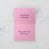 Levendige Roze en Paarse Tulpen Bedankkaart (Binnen)