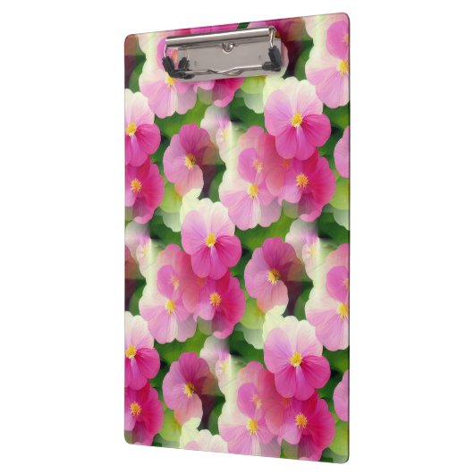 Levendige roze en witte impatiens Vloeiend Patroon Klembord (Links)