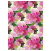 Levendige roze en witte impatiens Vloeiend Patroon Klembord (Achterkant)