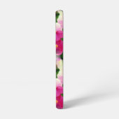 Levendige roze en witte impatiens Vloeiend Patroon Samsung Galaxy Hoesje (Linkerkant)