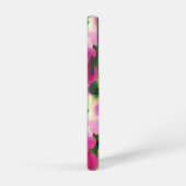 Levendige roze en witte impatiens Vloeiend Patroon Samsung Galaxy Hoesje (Rechterkant)