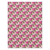 Levendige roze en witte impatiens Vloeiend Patroon Tafelkleed (Voorkant)