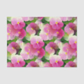 Levendige roze en witte impatiens Vloeiend Patroon Tissuepapier (Voorkant)