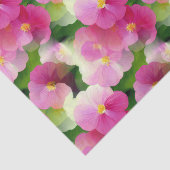Levendige roze en witte impatiens Vloeiend Patroon Tissuepapier (Detail)