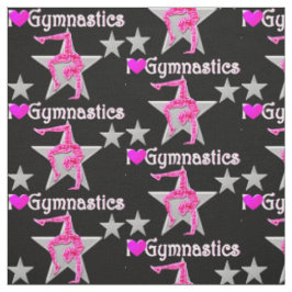LEVENDIGE ROZE EN ZWARTE GYMNASTIEK STOF