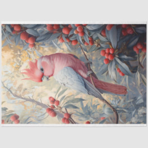 Levendige Roze Gala Cockatoo Decoupage Tissuepapier