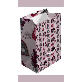 Levendige Roze Gotische Graphic Valentijnsdag Medium Cadeauzakje