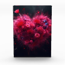 Levendige roze hart burst