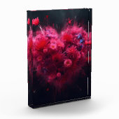 Levendige roze hart burst fotoblokken (Links)