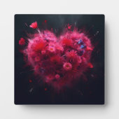 Levendige roze hart burst fotoplaat (Voorkant)