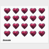 Levendige roze hart burst hart sticker (Vel)