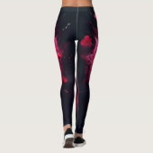 Levendige roze hart burst leggings (Achterkant)