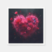 Levendige roze hart burst servet (Voorkant)