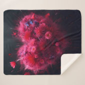 Levendige roze hart burst sherpa deken (Voorkant (horizontaal))