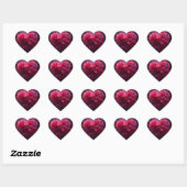 Levendige roze hart burst sticker (Vel)