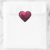 Levendige roze hart burst sticker (Tas)