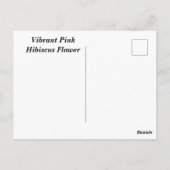 Levendige roze hibiscus bloem briefkaart (Achterkant)