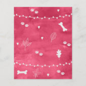 Levendige Roze Hond Walker Flyer Met Schattigee Ho (Achterkant)