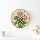 Levendige  roze hybride theethee Roos Romeinse cij Grote Klok (Huis)