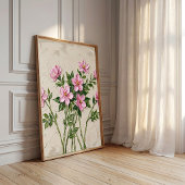 Levendige Roze Jasmine Minimalistische Muurkunst Poster