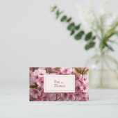 Levendige roze kersenbloesem Bokeh Visitekaartje (Staand voorkant)