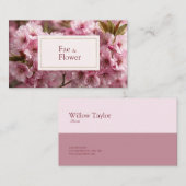 Levendige roze kersenbloesem Bokeh Visitekaartje (Voorkant / Achterkant)