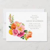 Levendige roze klaprozen bloemenbloesem Vrijgezell Kaart (Voorkant)