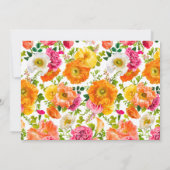 Levendige roze klaprozen bloemenbloesem Vrijgezell Kaart (Achterkant)