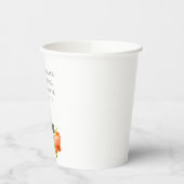 Levendige roze klaprozen bloemenbloesem Vrijgezell Papieren Bekers (Links)