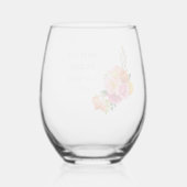 Levendige roze klaprozen bloemenbloesem Vrijgezell Wijnglas Zonder Voet (Achterkant)