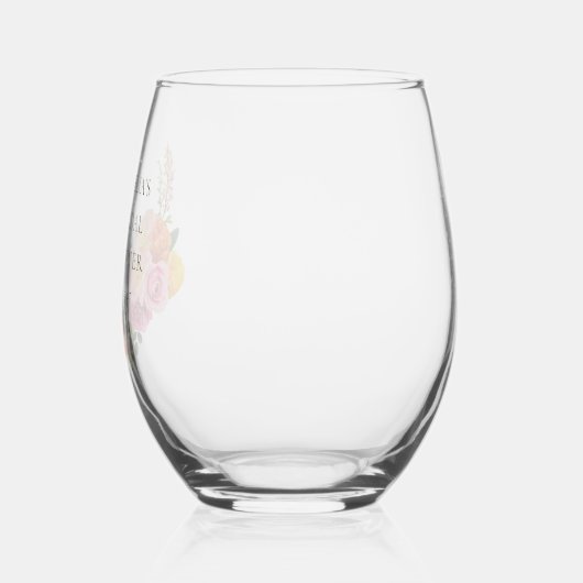 Levendige roze klaprozen bloemenbloesem Vrijgezell Wijnglas Zonder Voet (Links)