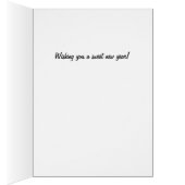 Levendige Roze Kosmos Bloem Rosh Hashanah Kaart (Binnen (Rechts))