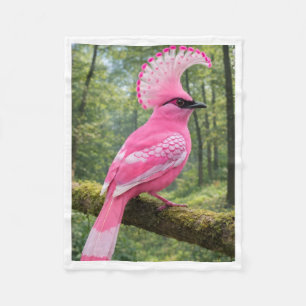 Levendige Roze Kuifvogeldeken Fleece Deken
