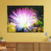 Levendige Roze Mimosa Bloei Canvas Afdruk (Insitu (Woonkamer))