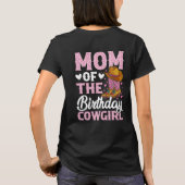 Levendige roze moeder van de verjaardag cowgirl gr t-shirt (Achterkant)