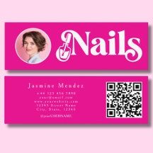 Levendige Roze Nagelstyliste Foto Qr 