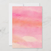 Levendige Roze & Oranje Waterverf Uitnodiging voor (Achterkant)