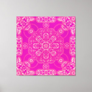 Levendige roze & Paarse  Canvas Print - Uniek