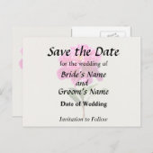 Levendige Roze Pioen Aankondigingskaart (Voorkant / Achterkant)