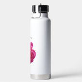 Levendige roze pioen bloem gepersonaliseerd waterfles (Rechts)