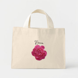 Levendige Roze Pioen Bloem Persoonlijk Mini Tote Bag