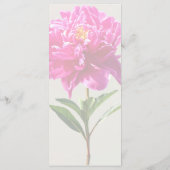 Levendige Roze Pioen Menu (Achterkant)
