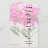 Levendige Roze Pioen Menu (Voorkant / Achterkant)
