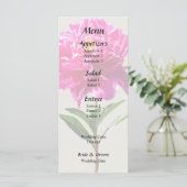 Levendige Roze Pioen Menu (Staand voorkant)