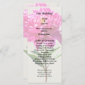 Levendige Roze Pioen Programmakaart (Voorkant / Achterkant)