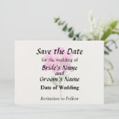 Levendige Roze Pioen Save The Date (Staand voorkant)