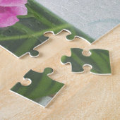 Levendige Roze Pioenolie Geschilderd Effect Legpuzzel (Zijkant)