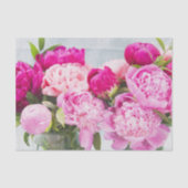 Levendige Roze Pioenolie Geschilderd Effect Tissuepapier (Voorkant)