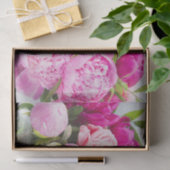 Levendige Roze Pioenolie Geschilderd Effect Tissuepapier (Geschenk)