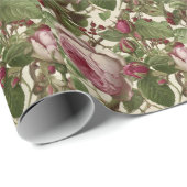Levendige Roze Pioenrozen Botanisch Bloemendesign Cadeaupapier (Rol Hoek)